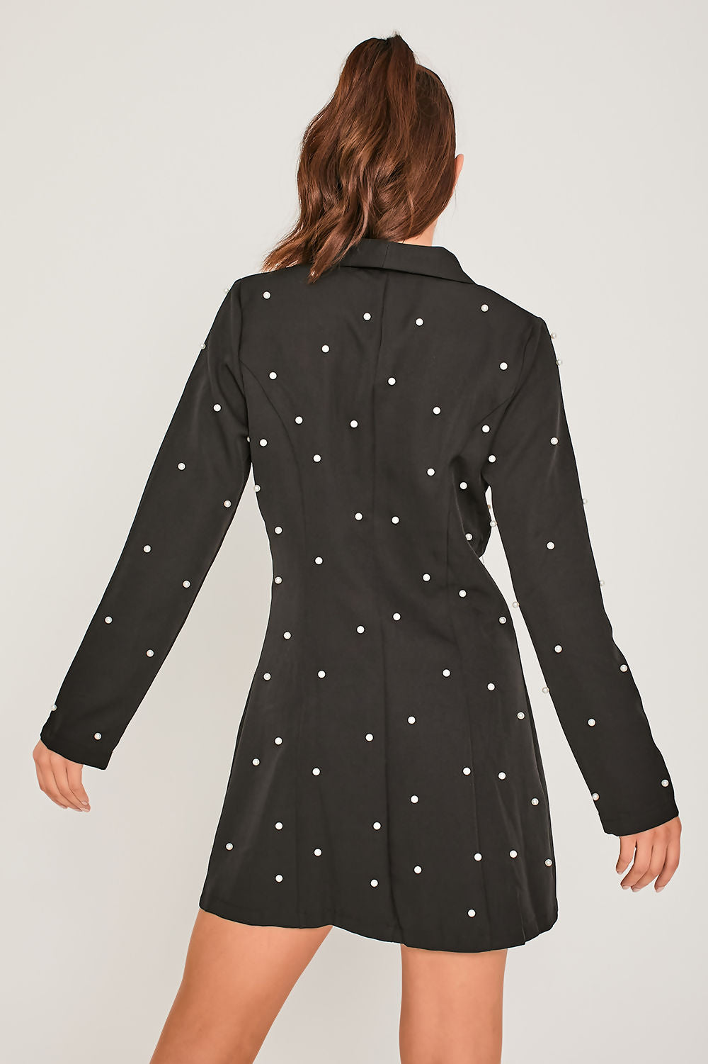 Pearl Blazer Dress Black